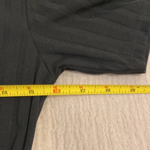 Zara Black Ribbed Midi Dress. Size M . Style 4174/653/800 - Picture 4 of 8